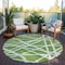 Homeroots 8' Green And Ivory Round Geometric Washable Indoor Outdoor Area Rug 600446 - alternate 7