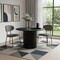 Homeroots 46" Black Solid Wood Pedestal Base Round Top Dining Table 721072 - alternate 6