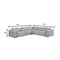 Homeroots Light Gray Italian Leather Power Reclining U Shaped Six Piece Corner Sectional With Console 476589 - alternate 9
