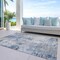 Homeroots 8' X 10' Denim Blue And Sky Blue Abstract Washable Indoor Outdoor Area Rug 587869 - alternate 9