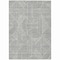 Homeroots 3' X 5' Gray And Ivory Abstract Washable Indoor Outdoor Area Rug 594935 - alternate 9