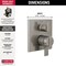 Delta Ara Angular Modern Monitor 17 Series Valve Trim with 6-Setting Integrated Diverter T27967-SS - alternate 5