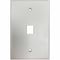 Eaton Tripp Lite Series Safe-IT 1-Port Single-Gang Keystone Wall Plate, Antibacterial, Ivory Matte, TAA N042AB-001-IVM - alternate 1