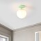 Jonathan Y Marcel Bistro 7.8 in. 1-Light Bohemian Farmhouse Iron/Frosted Glass LED Semi Flush Mount, Mint Green/ JYL7499E - alternate 11