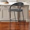 Homeroots 26" Black Faux Leather and Iron Low Back Counter Height Bar Chair 569188 - alternate 1