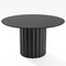 Homeroots 52" Black Solid Wood Pedestal Base Round Top Dining Table 721040 - alternate 1