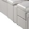 Homeroots Light Gray Italian Leather Power Reclining U Shaped Twelve Piece Sectional With Console 634657 - alternate 9