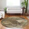 Homeroots 8' Brown And Beige Round Geometric Washable Indoor Outdoor Area Rug 602829 - alternate 9