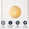 Jonathan Y Sia 16" 1-Light Scandinavian Japandi Adjustable Lantern Metal w/Ribbed Cocoon Globe Shade LED Pendan JYL4206A - alternate 11