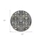 Homeroots 8' Black Ivory And Gray Round Oriental Washable Indoor Outdoor Area Rug 598024 - alternate 8