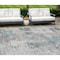 Homeroots 9' X 12' Teal Blue Beige And Copper Abstract Washable Indoor Outdoor Area Rug 587888 - alternate 1
