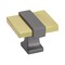 Amerock Overton 1-3/8 in 35 mm Length Brushed Gold/Black Chrome Cabinet Knob BP36680BGLBCR - alternate 1