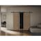 Sartodoors Modern Double Barn Door 36 x 80 inches, BASIC 3001 Caramel Oak, 13FT Rail Track Set, Solid Panel BASIC3001DB-NATUR-36 - alternate 5