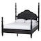 Baxton Studio Martino Four-Poster Platform Bed, Queen, Black 264-14391-ZORO - alternate 1