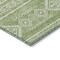 Homeroots 5' X 8' Green And Ivory Southwestern Washable Indoor Outdoor Area Rug 593673 - alternate 9