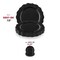 Smarty Had A Party 7.5" Black Round Lotus Plastic Appetizer/Salad Plates, 120PK 8857-BK-CASE - alternate 9