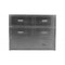 Homeroots 42" Silver Aluminum Three Drawer Dresser 489225 - alternate 1
