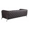 Homeroots 93" Brown Italian Leather Chesterfield Sofa With Silver Legs 476527 - alternate 7