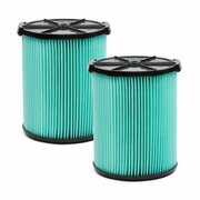 CRAFTSMAN 2pk HEPA Media Wet/Dry Vac Replacement Filter for 5 to 20 Gallon Shop Vacuums, 2PK CMXZVBE38777