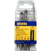 Irwin Left Hand Drill Bit Set, Cobalt Alloy Steel 30520