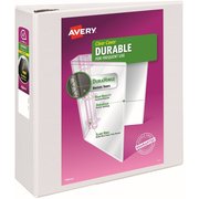 Avery Binder, Durable View, EZD Rings, 4", White 09801