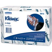 KLEENEX C-Fold Paper Towels, 1 Ply, 150 Sheets, White 88115CT