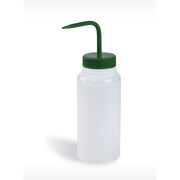 SP BEL-ART LDPE Wide Mouth Wash Bottle, Green, PK6 F11628-0500