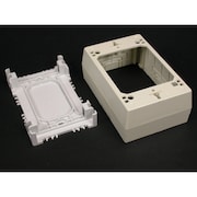 Wiremold Device Box Fitting, White, PVC PSB1WH