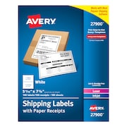 AVERY Shipping Labels/Paper Receipt, 5-1, PK100 27900