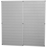 Wall Control Industrial Pegboard, Gray Metal Peg Boards, PK2 35-IP-3232-G