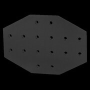 80/20 Black 15 S 16 Hole Cross Joining Plate 4370-BLACK