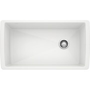 BLANCO Diamond Silgranit Super Single Undermount Kitchen Sink - White 441767
