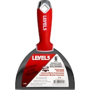 LEVEL 5 TOOLS Putty Knife, SS, Soft Grip, 6 5-142
