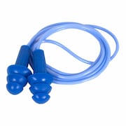 Jackson Safety H2O Reusable Corded Ear Plugs, Metal Detectable, Flanged Shape, NRR 26 dB, M, Blue, 100 Pairs 13822