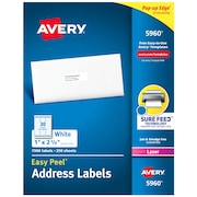 AVERY Easy Peel Address Labels, Sure F, PK7500 5960