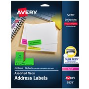 AVERY Neon Address Labels with Sure Fee, PK450 5979