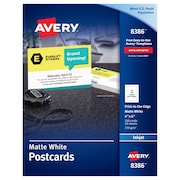AVERY Postcards, Matte, Two-Sided Print, PK100 8386