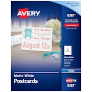 AVERY Postcards, Matte, 2-Sided Printin, PK200 8387