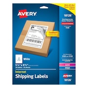 AVERY Internet Shipping Labels, TrueBloc, PK20 18126