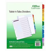 OFFICE ESSENTIALS Table n Tabs Dividers, 1-10 Multic, PK6 24840