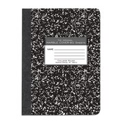 ROARING SPRING Case of Black Marble Comp Notebooks, College Ruled, 80 sht, 15# White Paper, 9.75"x7.75", Hard Cover 77226cs