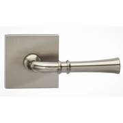 OMNIA Lever Square Rose Pass Lever 2-3/4" BS T Strike Satin Nickel 785 785SQ/234T.PA15