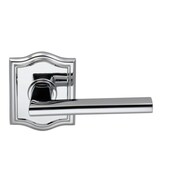 OMNIA Arched Rose Pass Lever 2-3/4" BS Full Lip Strike Bright Chrome 925 925AR/234F.PA26