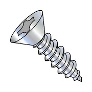 ZORO SELECT Concrete Screw, #8-15 Dia., Flat, 3/4 in L, Steel Zinc Plated, 10000 PK 0812APF