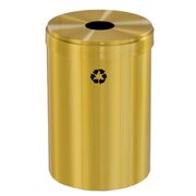 GLARO 41 gal Round Recycling Bin, Satin Brass B-2042BE-BE-B1