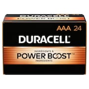 Duracell Coppertop AAA Alkaline Battery, 1.5V DC, 24 Pack MN2400BKD