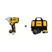 Dewalt Cordless Impact Wrench, 20VDC, Battery DCF891B/DCB205CK