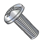 Zoro Select 1/4"-20 x 1-1/4 in Combination Phillips/Slotted Pan Machine Screw, Zinc Plated Steel, 2000 PK 1420MCP