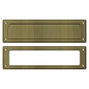 DELTANA Mail Slot 13-1/8" With Interior Frame Antique Brass MS211U5
