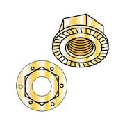 ZORO SELECT Lock Nut, 3/4"-10, Steel, Grade 8, Yellow Zinc, 0.46 in Ht, 100 PK 75NR8